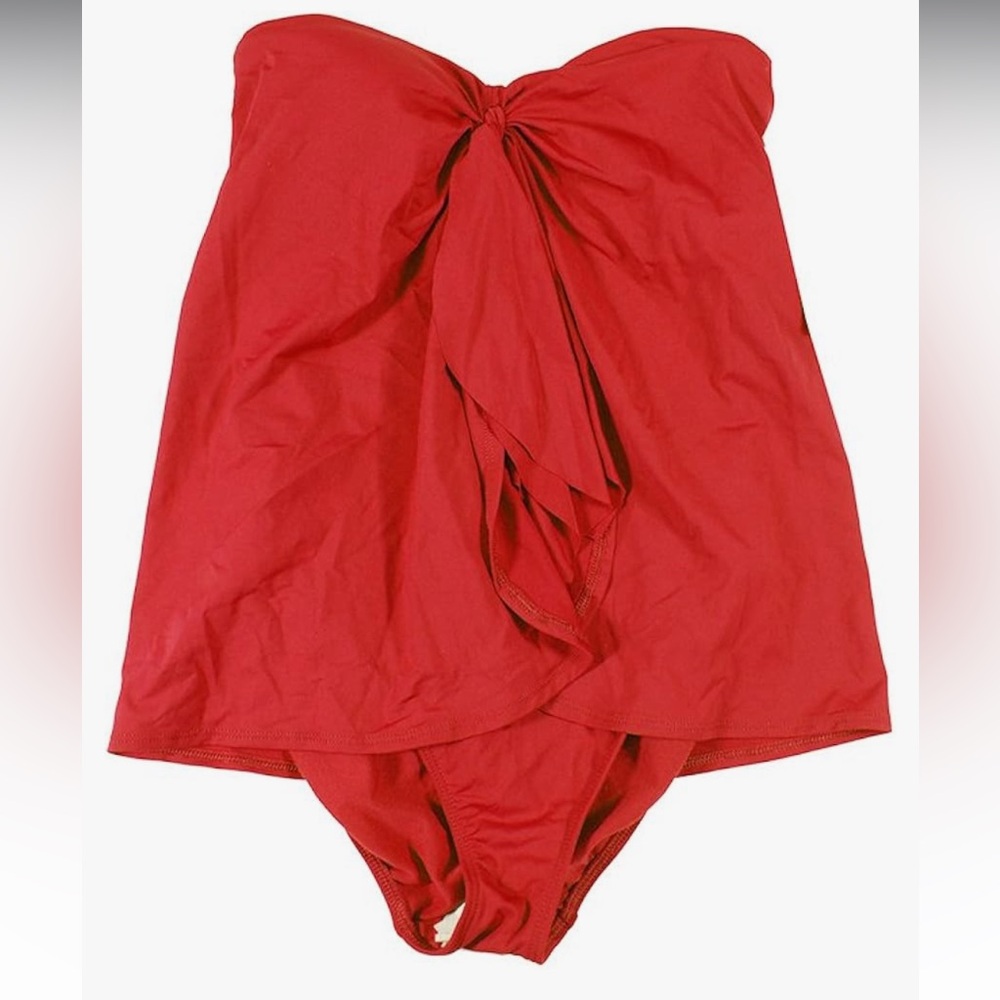 Lauren by Ralph Lauren Flyaway Tummy-Control One-Piece Swimsuit - Size 6 - Coral